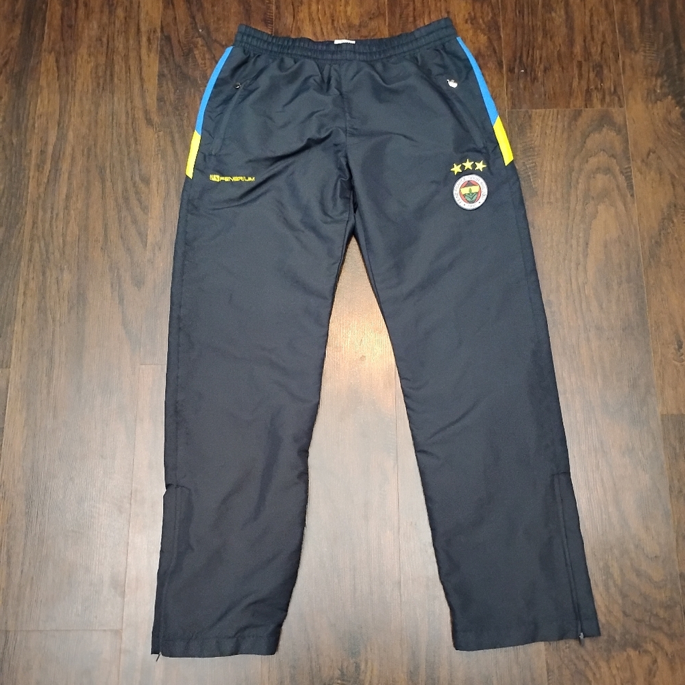 Fenerbahce Adidas 3 Stripes Pants Fenerium Windbreaker Zipper Pockets Patch